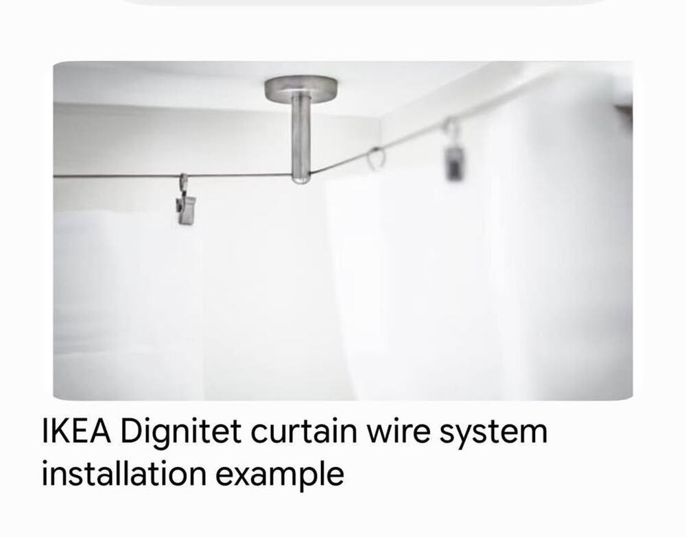 NEW 5-Meter IKEA Dignitet Stainless Steel Curtain Wire hanging System